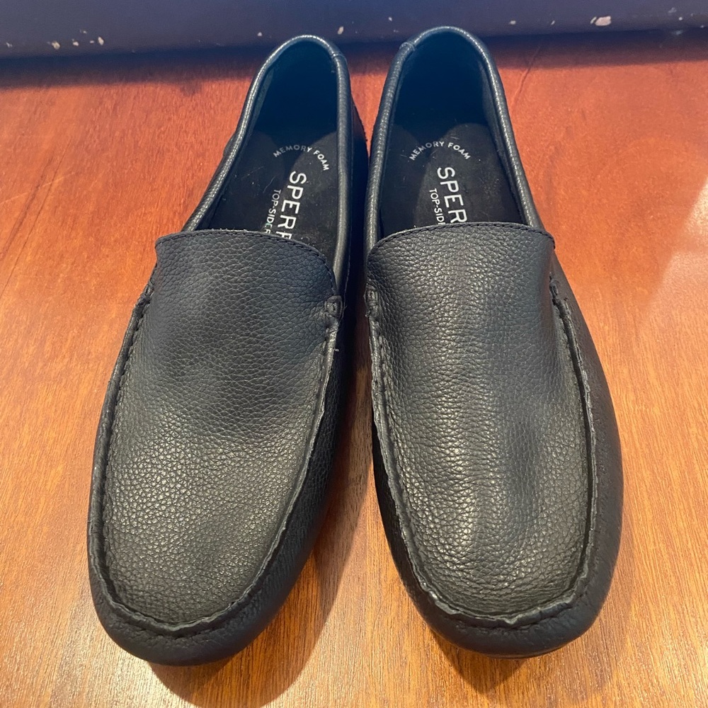 NEW!! MEN’S Sperry Topsider Black Leather Loafers